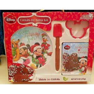 Disney Cookies For Santa Kit Mickey Mouse Minnie‎ Mouse Donald Duck Pluto NIB